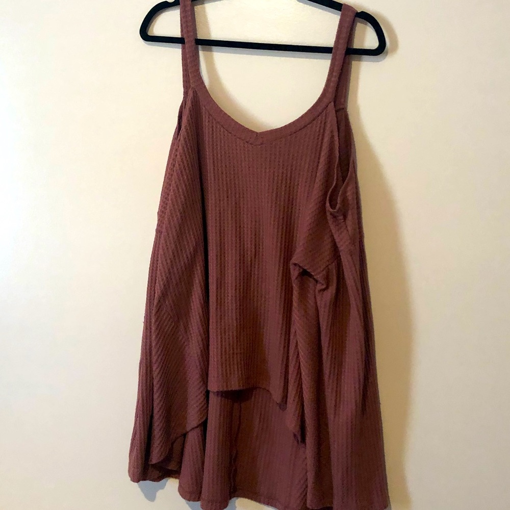 Off the shoulder high low sweater